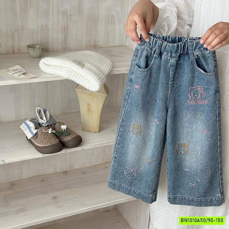 JEANS SUÔNG THÊU BG