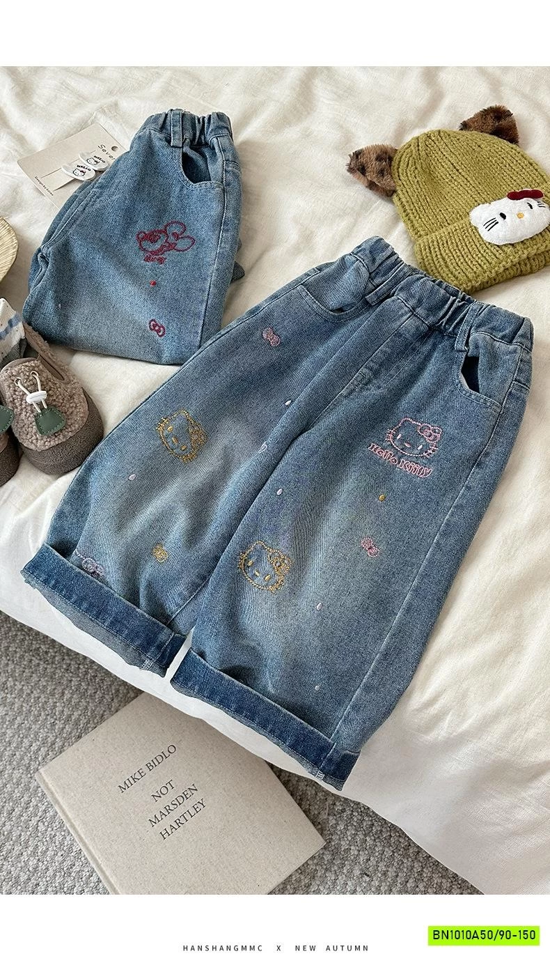 JEANS SUÔNG THÊU BG