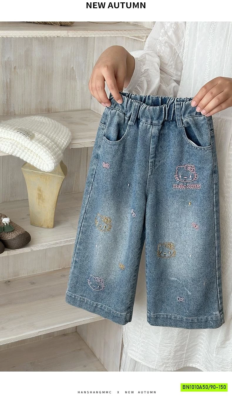 JEANS SUÔNG THÊU BG