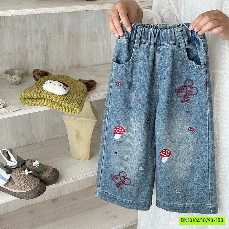 JEANS SUÔNG THÊU BG