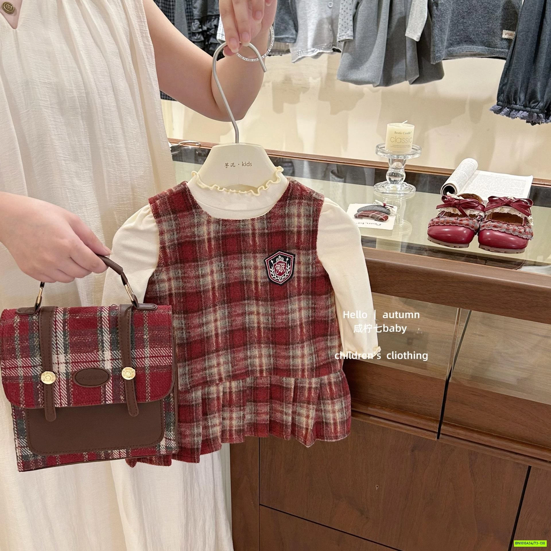 ĐẦM DẠ CARO ĐỎ NỮ SINH