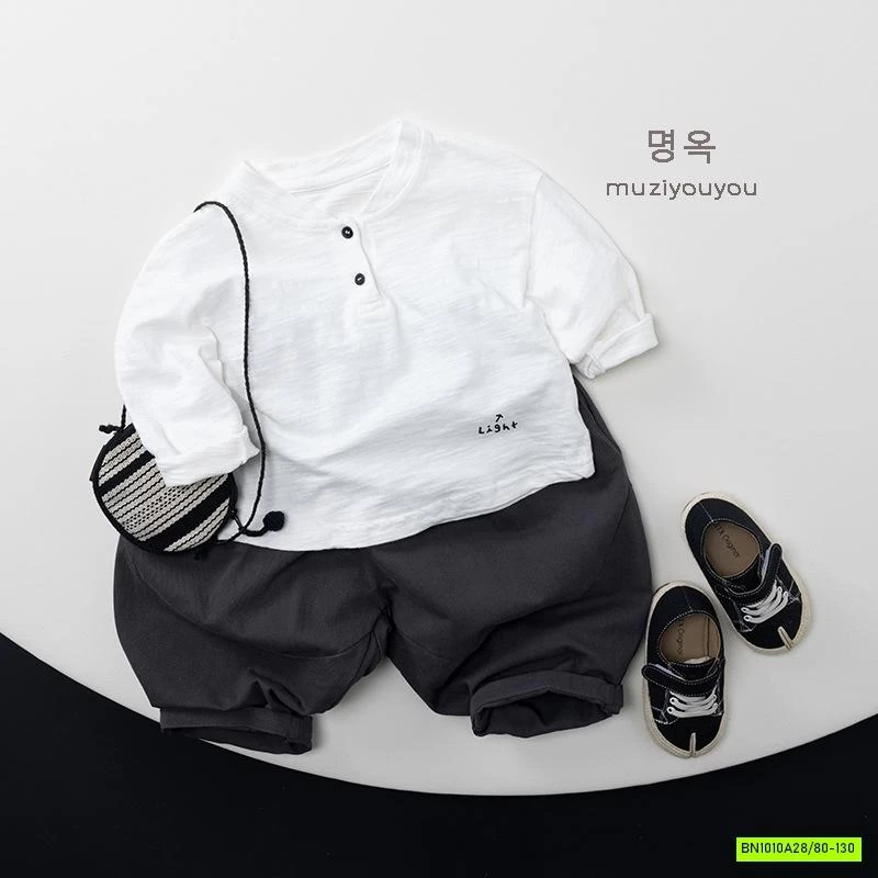 ÁO THUN XƯỚC CỔ TRỤ DÀI TAY