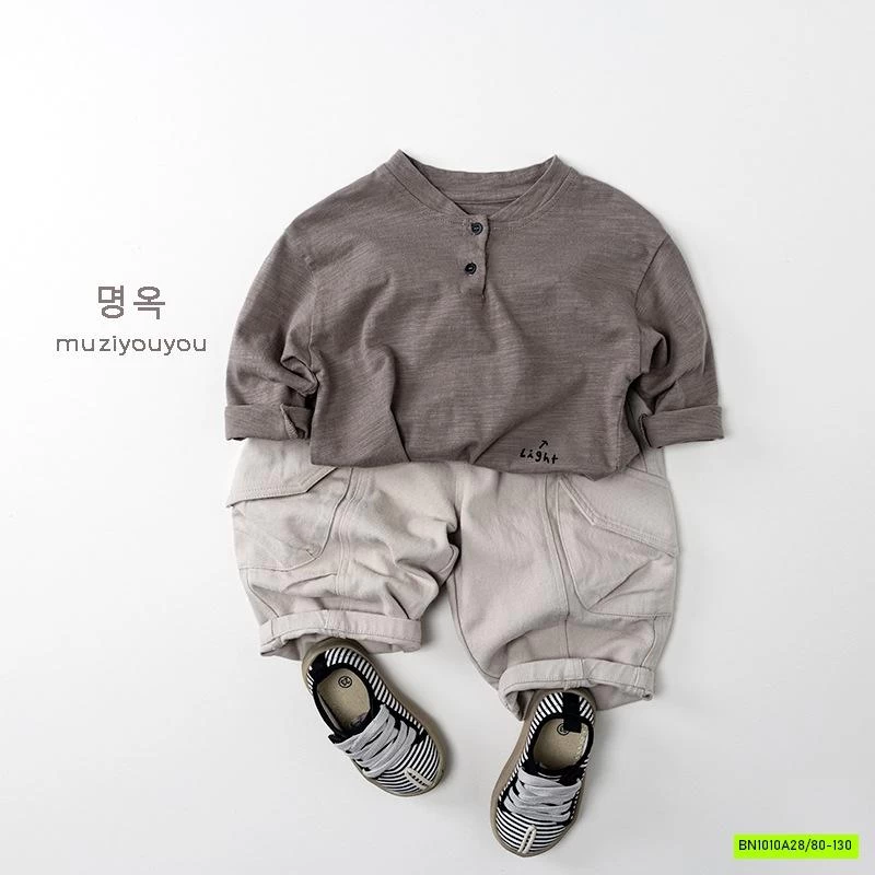 ÁO THUN XƯỚC CỔ TRỤ DÀI TAY