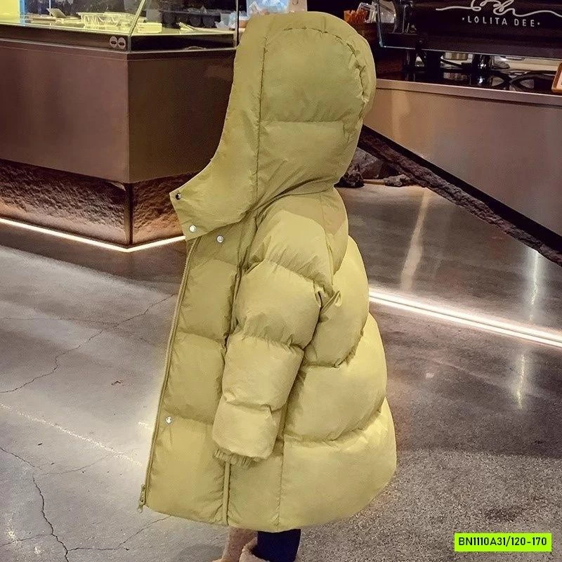 KHOÁC PHAO VÀNG DÁNG DÀI LIỀN MŨ