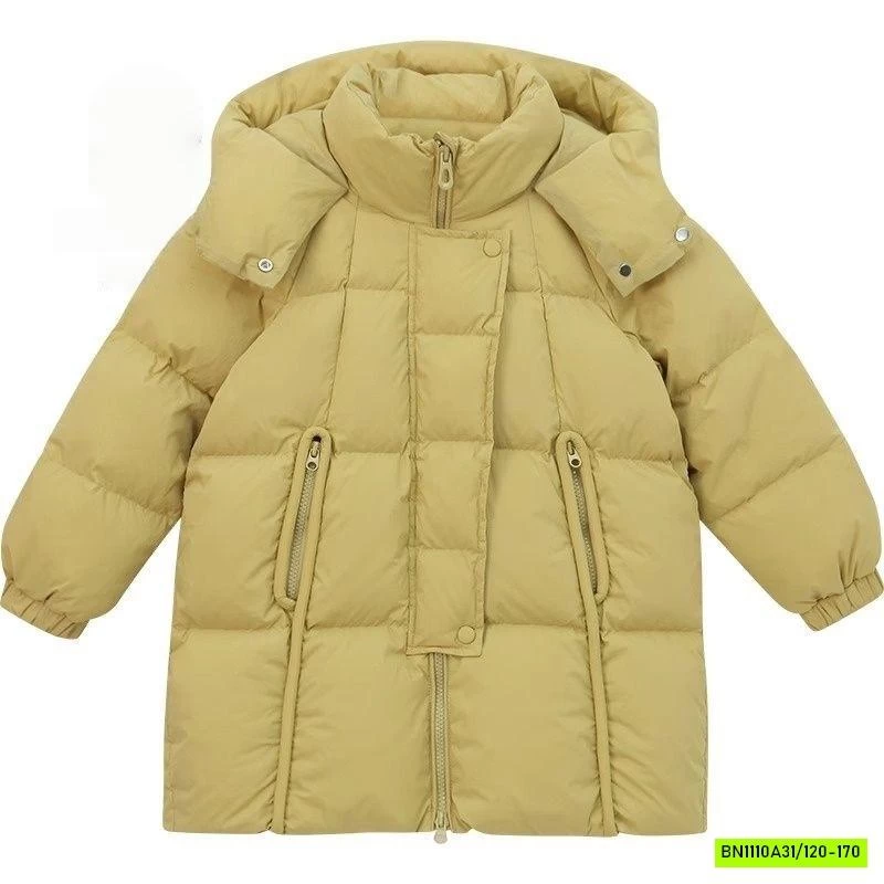 KHOÁC PHAO VÀNG DÁNG DÀI LIỀN MŨ