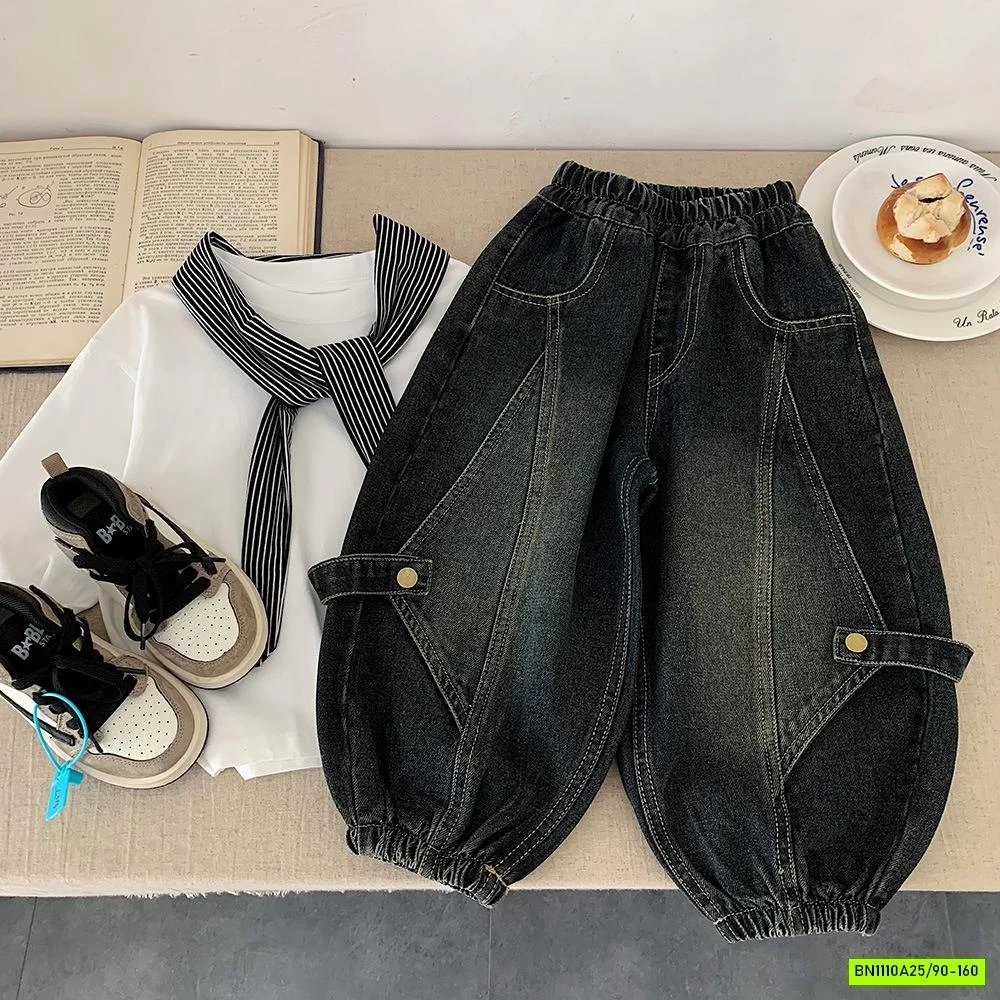 JEANS BAGGY CÁ TÍNH MIX ÁO THUN TRẮNG