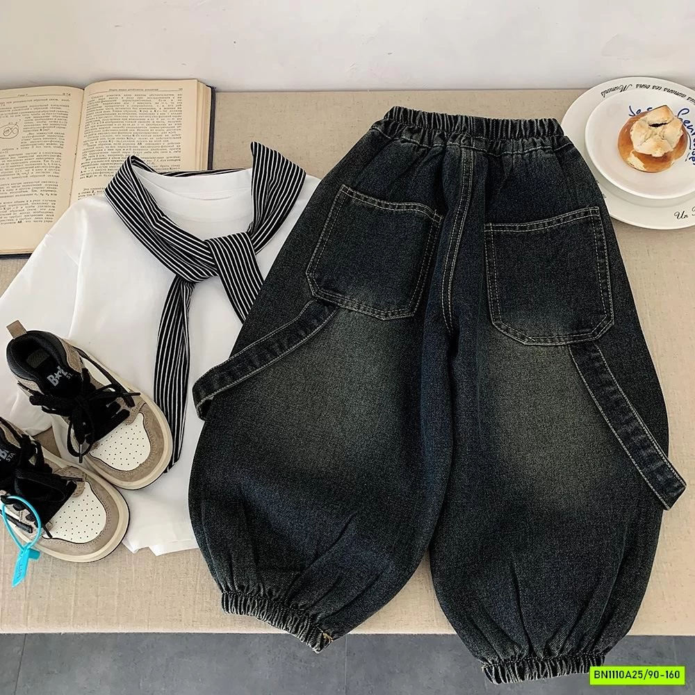 JEANS BAGGY CÁ TÍNH MIX ÁO THUN TRẮNG