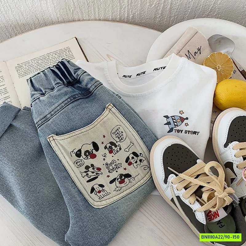 JEANS BAGGY IN HÌNH TÚI SAU