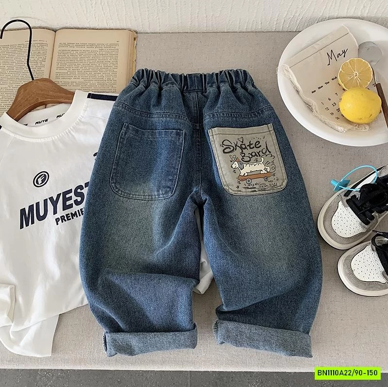 JEANS BAGGY IN HÌNH TÚI SAU