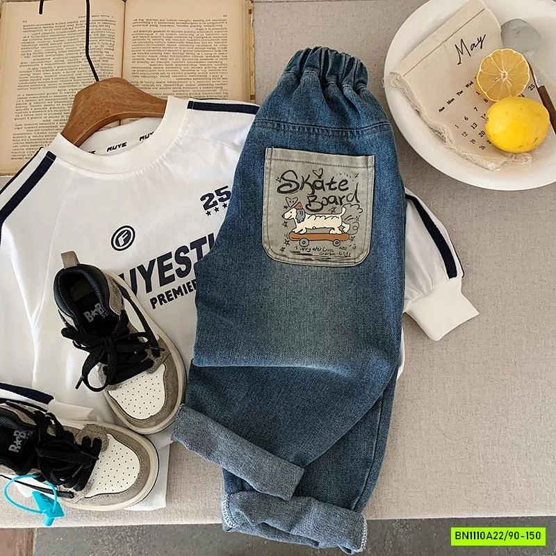 JEANS BAGGY IN HÌNH TÚI SAU