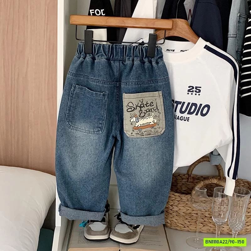 JEANS BAGGY IN HÌNH TÚI SAU