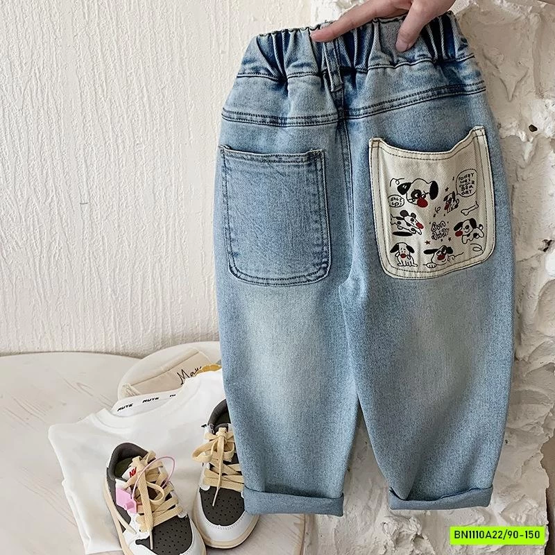 JEANS BAGGY IN HÌNH TÚI SAU