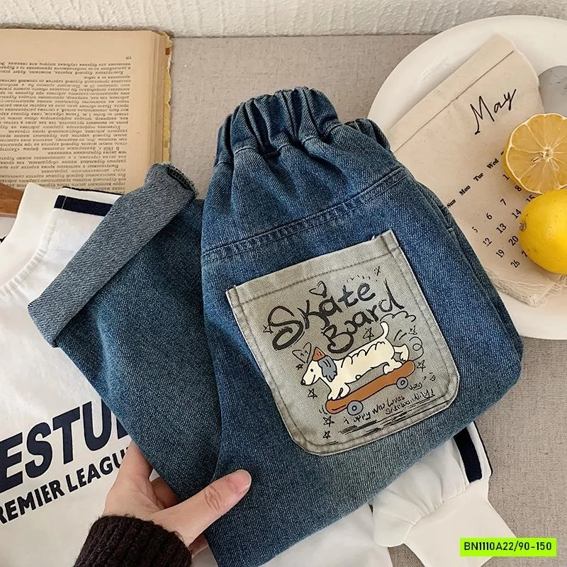 JEANS BAGGY IN HÌNH TÚI SAU