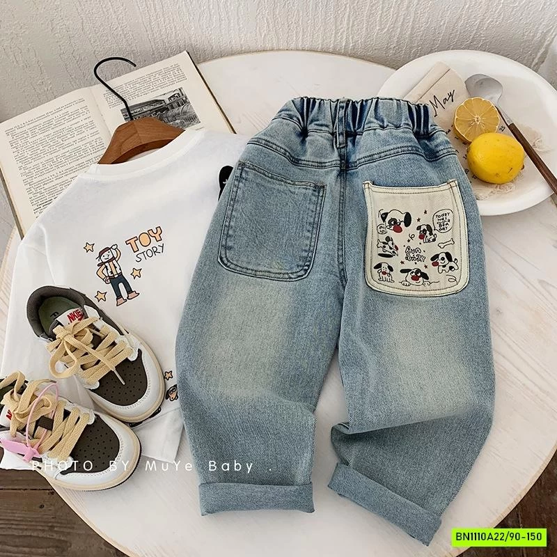 JEANS BAGGY IN HÌNH TÚI SAU