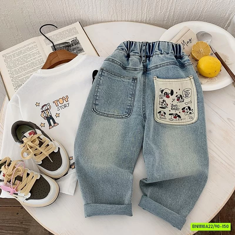 JEANS BAGGY IN HÌNH TÚI SAU