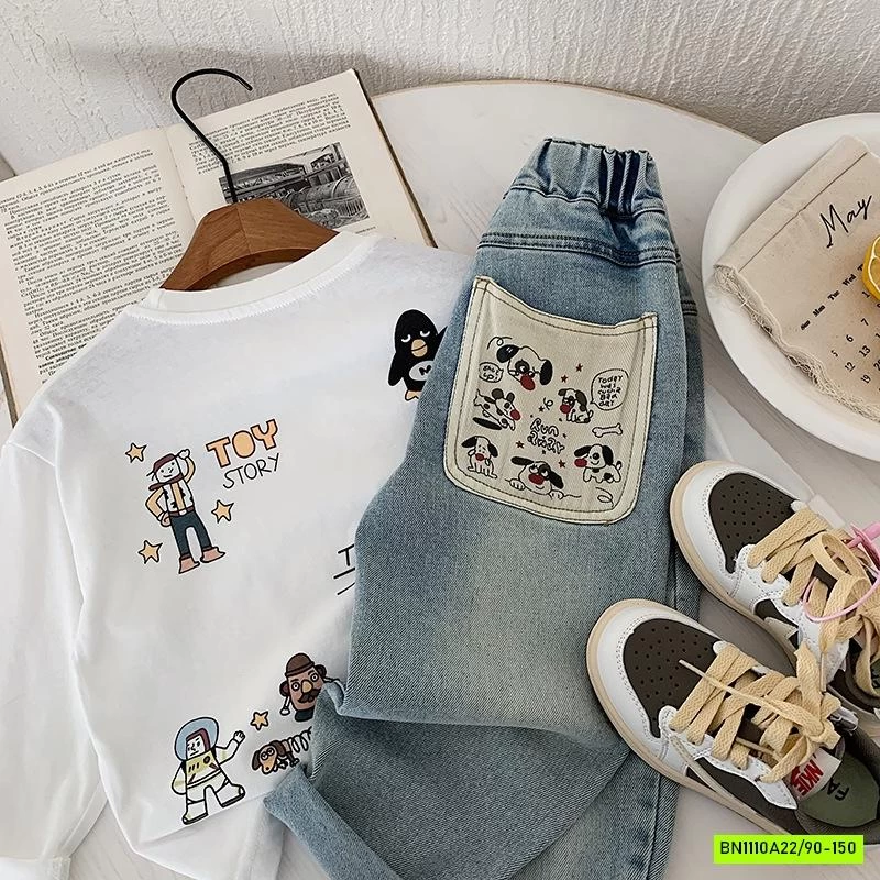 JEANS BAGGY IN HÌNH TÚI SAU