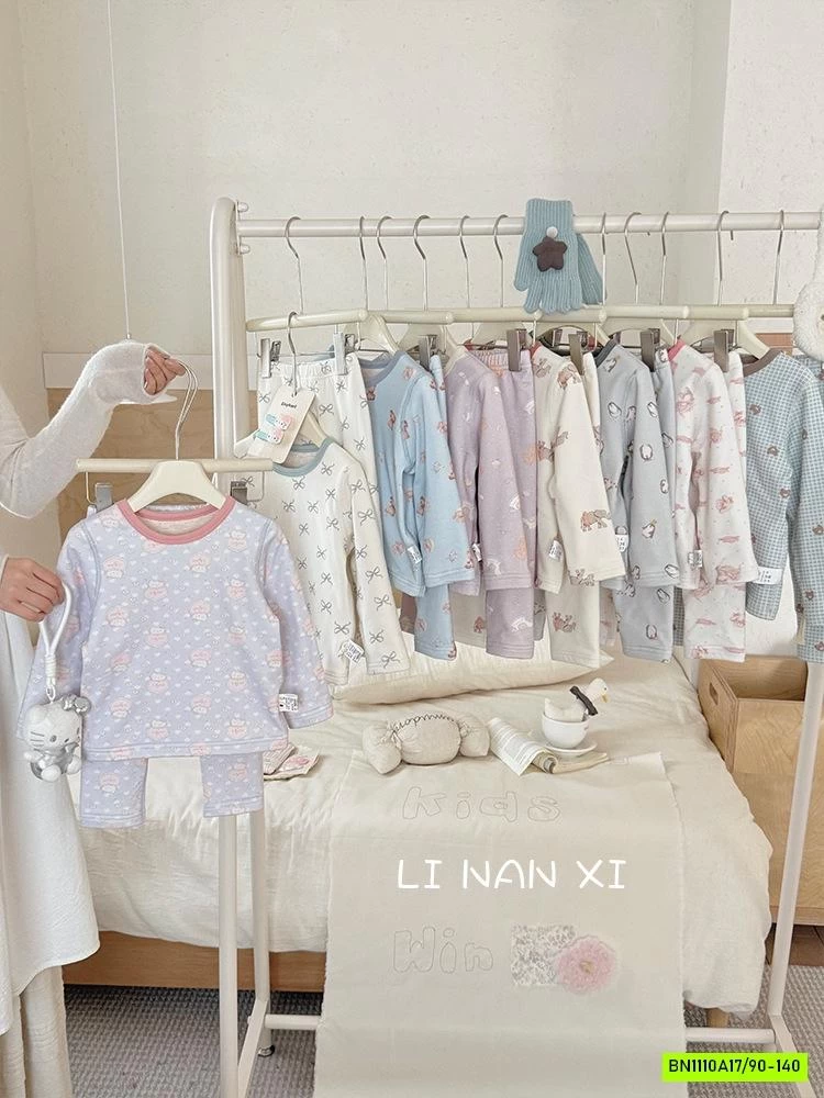 BỘ NỈ GIỮ NHIỆT IN HÌNH DỄ THƯƠNG LINANXI