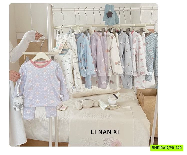 BỘ NỈ GIỮ NHIỆT IN HÌNH DỄ THƯƠNG LINANXI