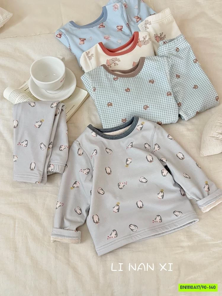 BỘ NỈ GIỮ NHIỆT IN HÌNH DỄ THƯƠNG LINANXI