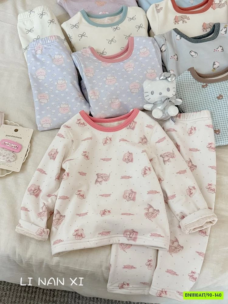 BỘ NỈ GIỮ NHIỆT IN HÌNH DỄ THƯƠNG LINANXI