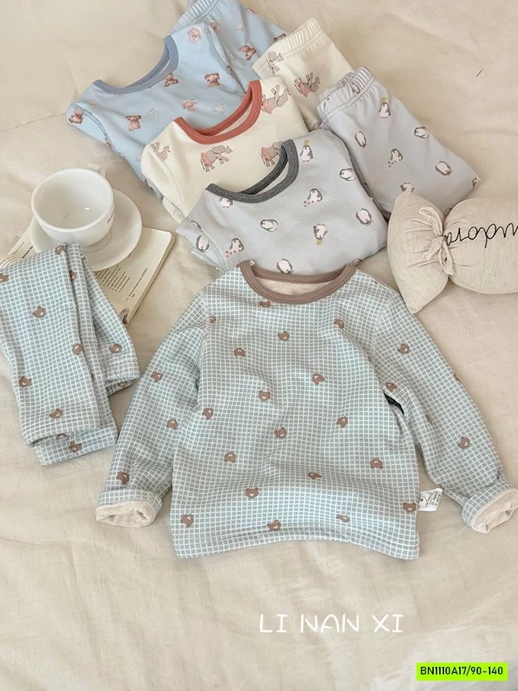 BỘ NỈ GIỮ NHIỆT IN HÌNH DỄ THƯƠNG LINANXI