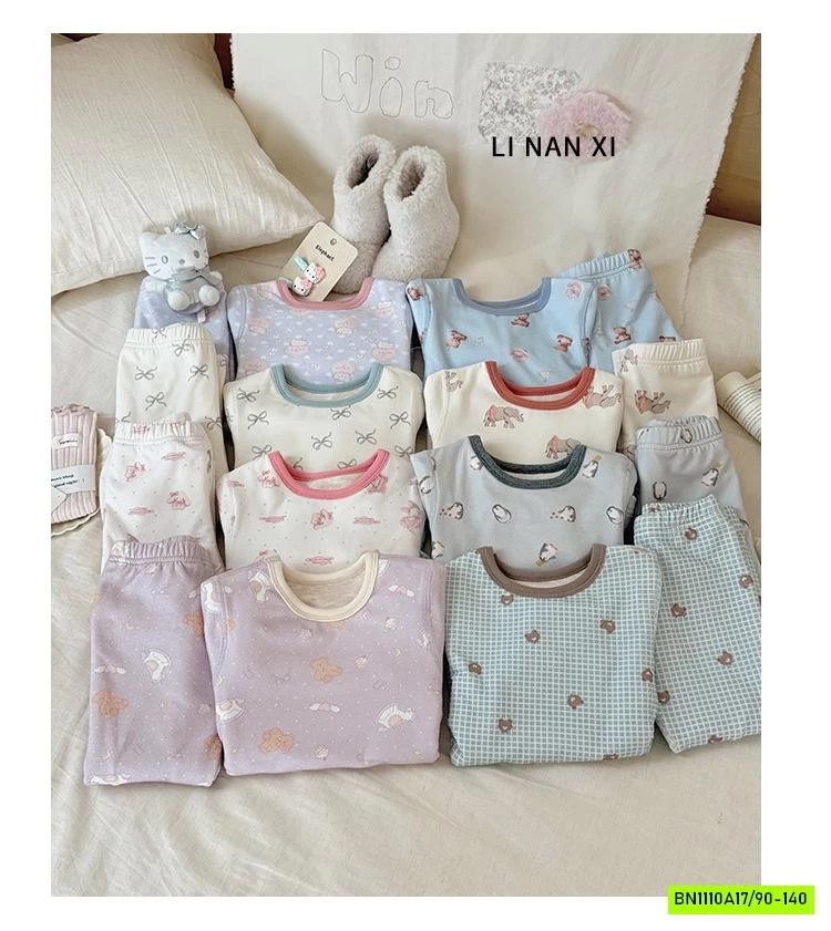 BỘ NỈ GIỮ NHIỆT IN HÌNH DỄ THƯƠNG LINANXI