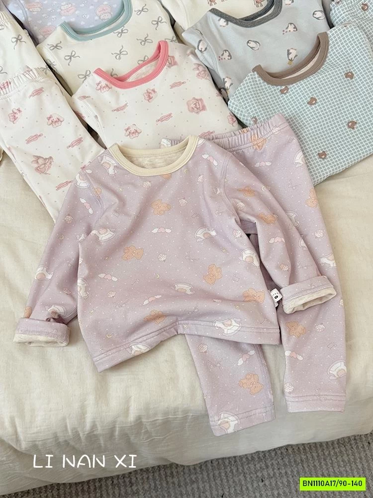 BỘ NỈ GIỮ NHIỆT IN HÌNH DỄ THƯƠNG LINANXI