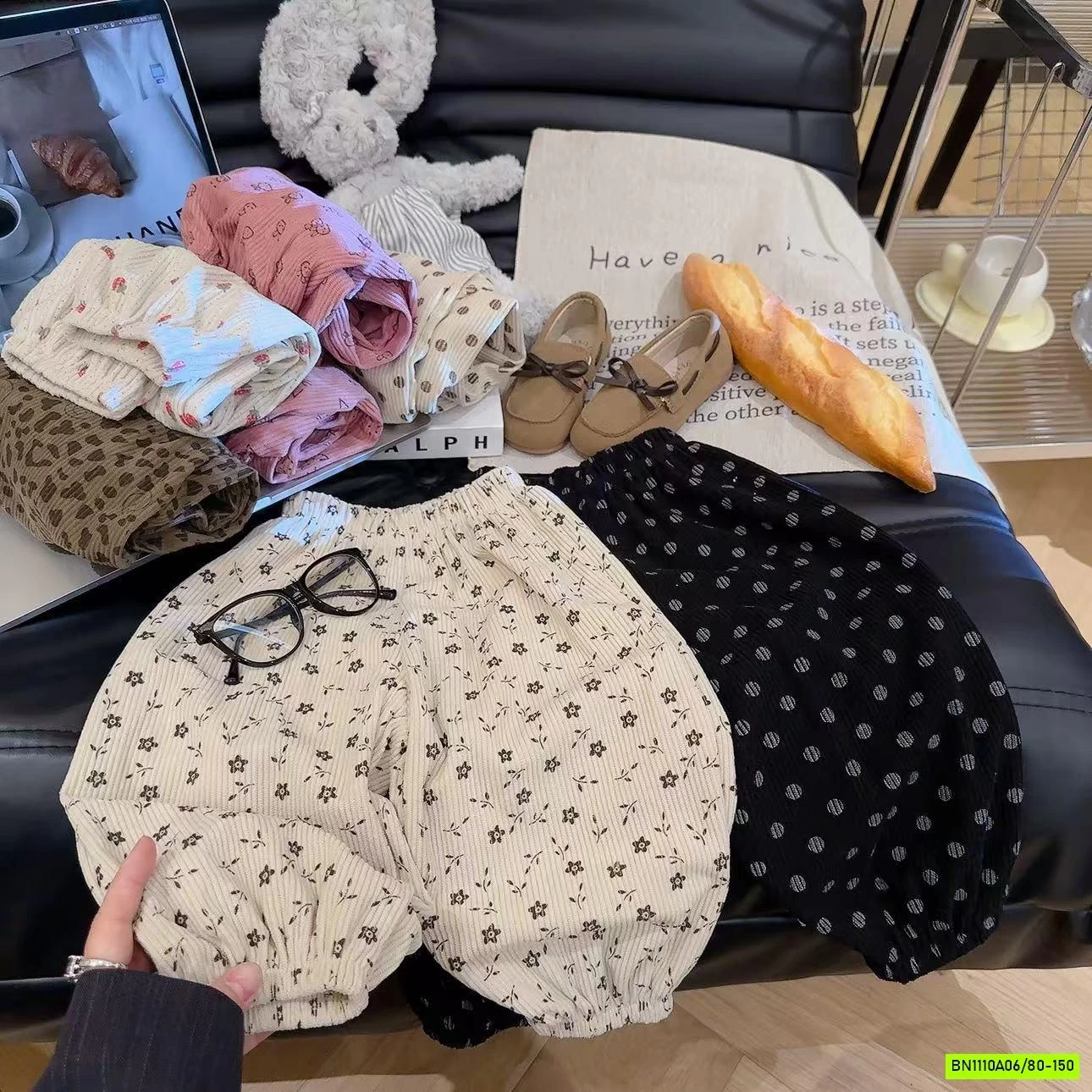 QUẦN BOOM NHUNG HỌA TIẾT