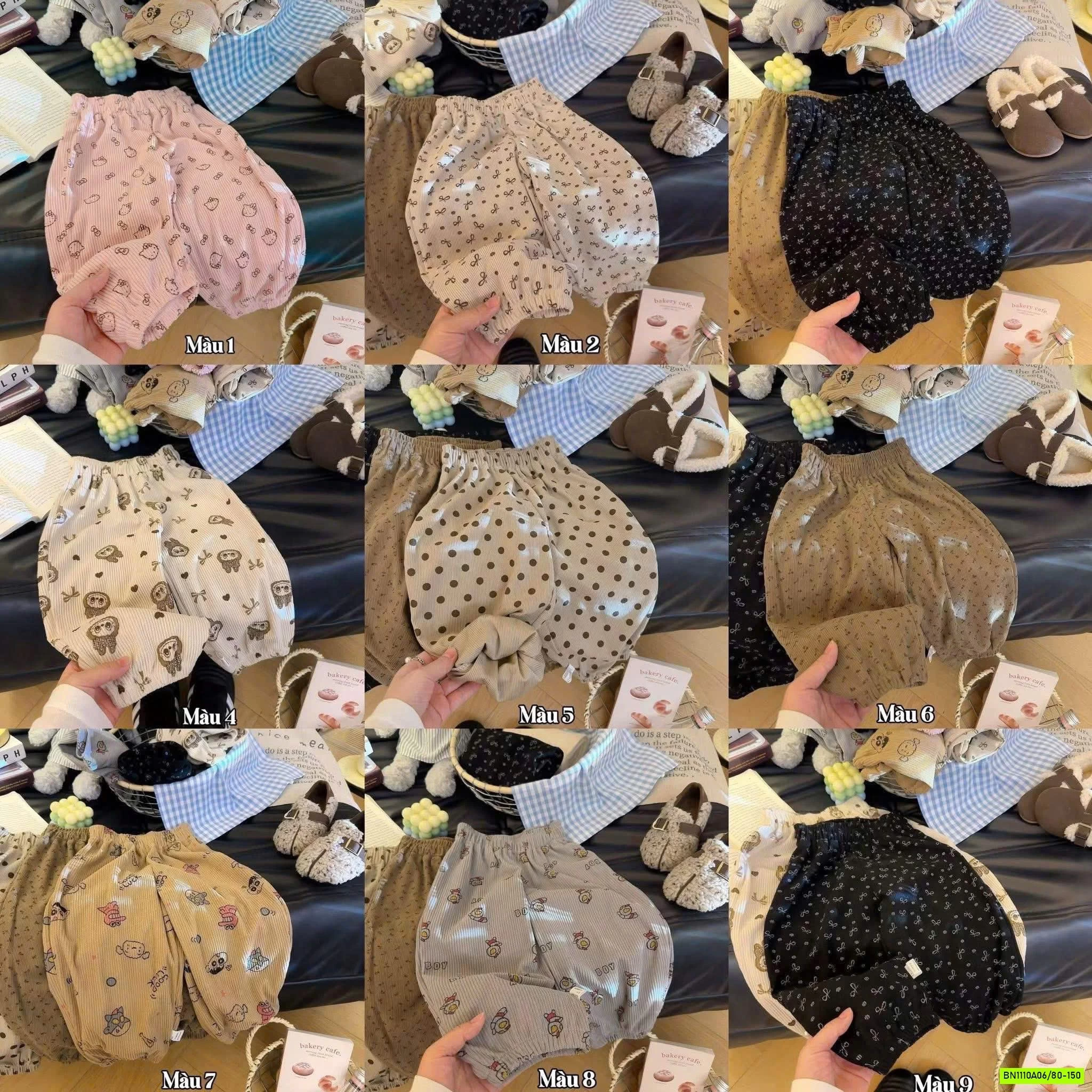 QUẦN BOOM NHUNG HỌA TIẾT