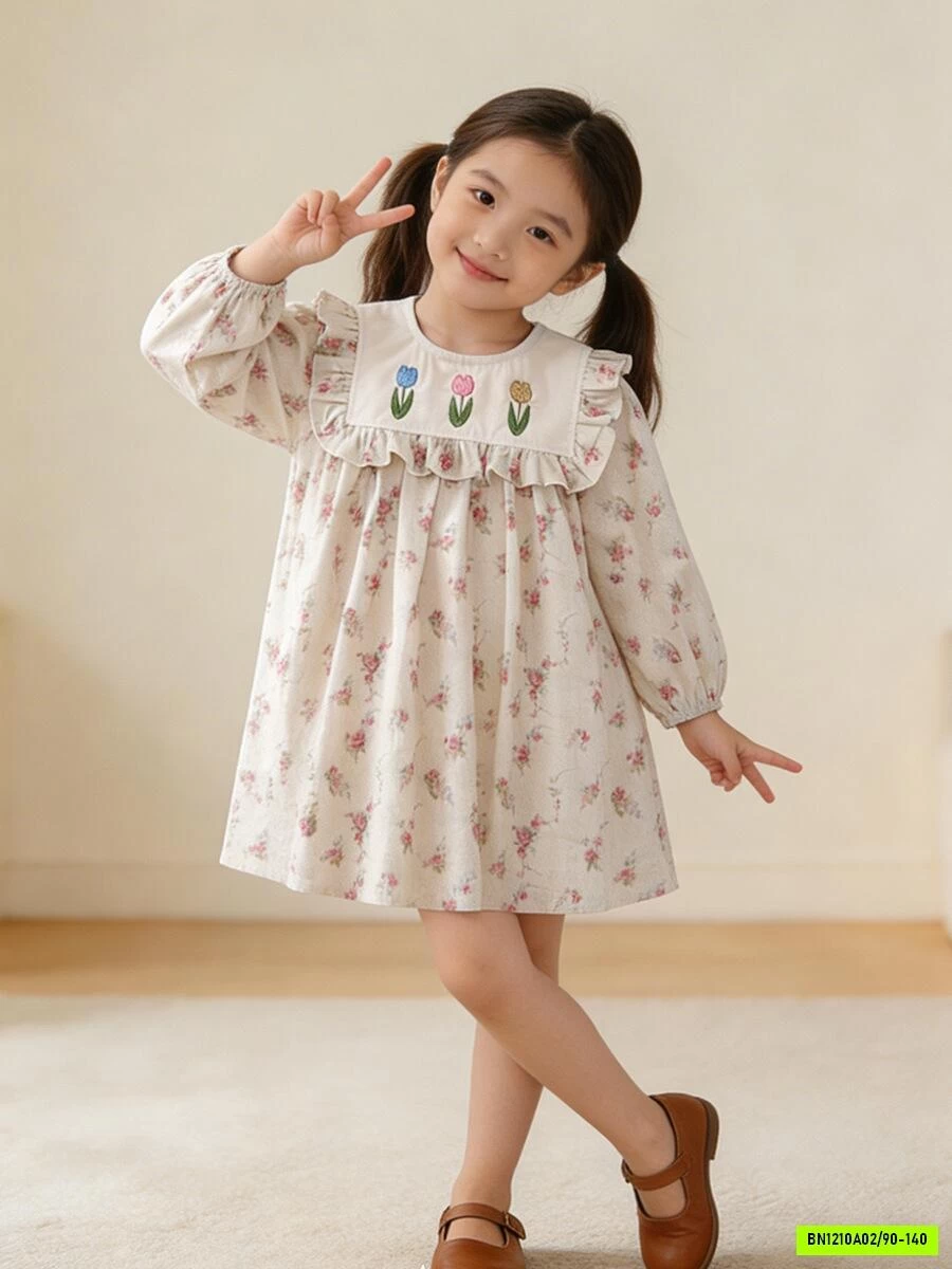 ĐẦM HOA DÀI TAY PREMIUM