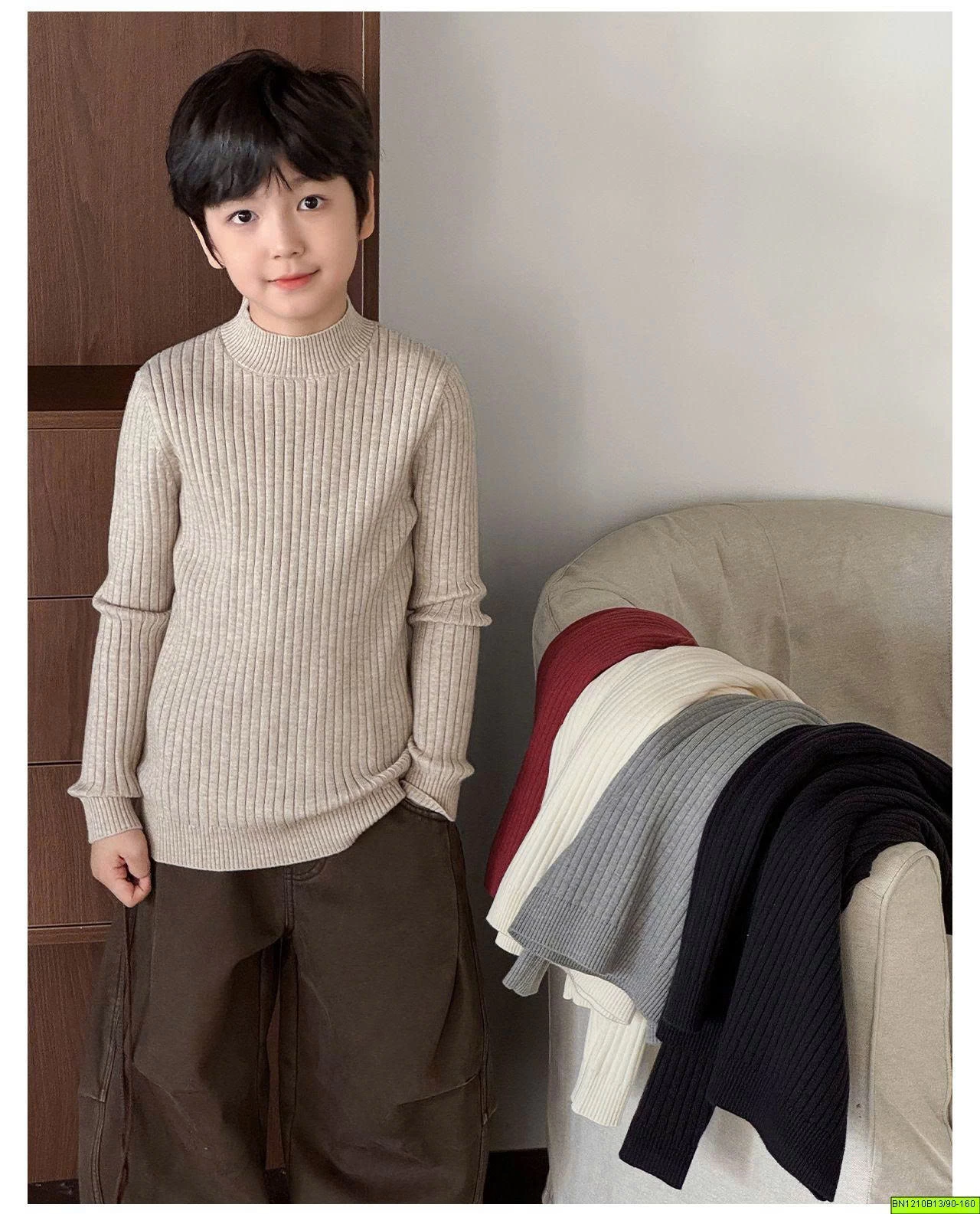 ÁO LEN GÂN CỔ CAO AOAOKIDS