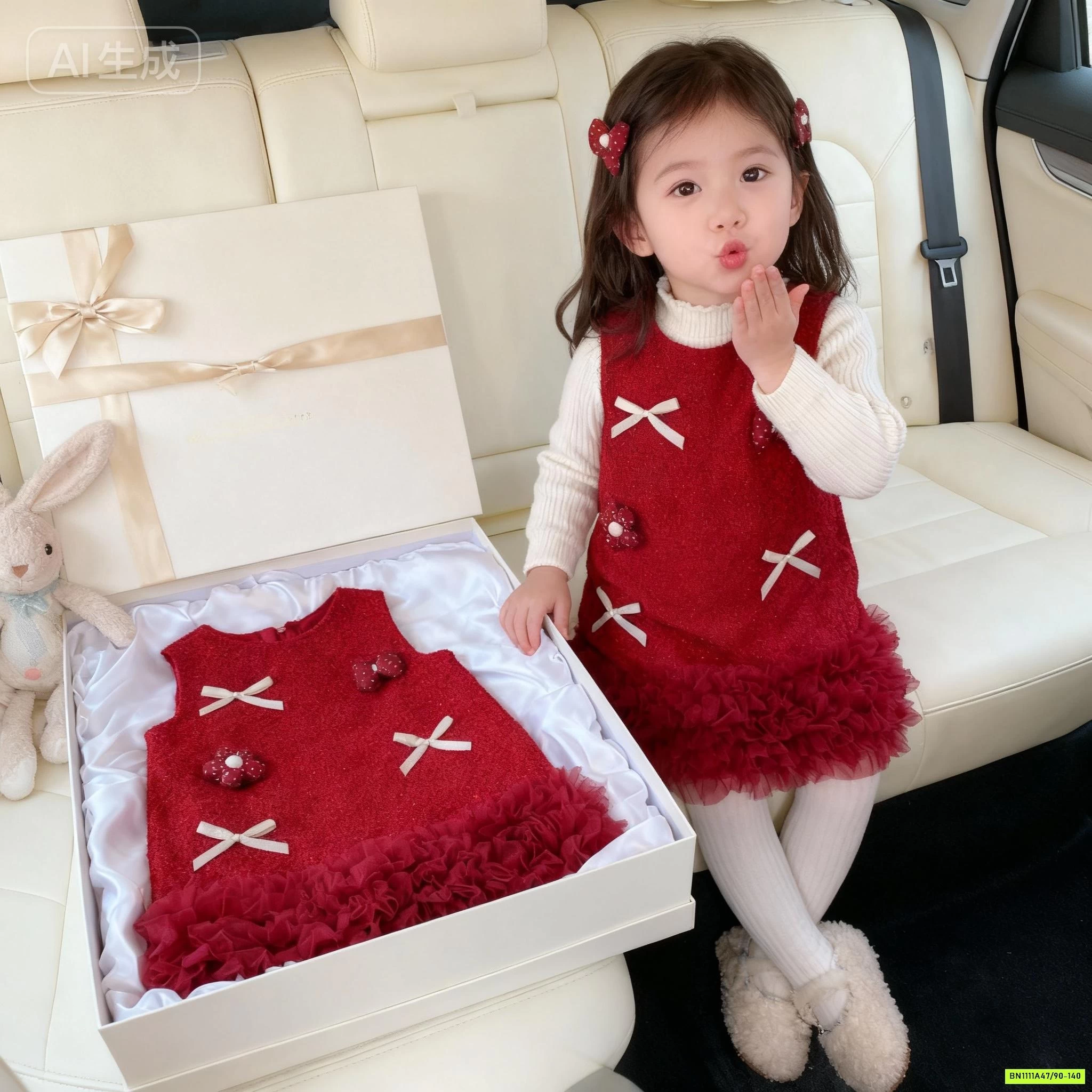 ĐẦM DẠ ĐỎ PHỐI CHÂN VOAN PREMIUM