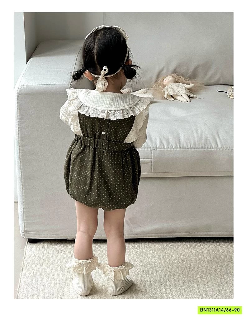 SÉT BODY ĐŨI XANH + SƠ MI CỔ SEN