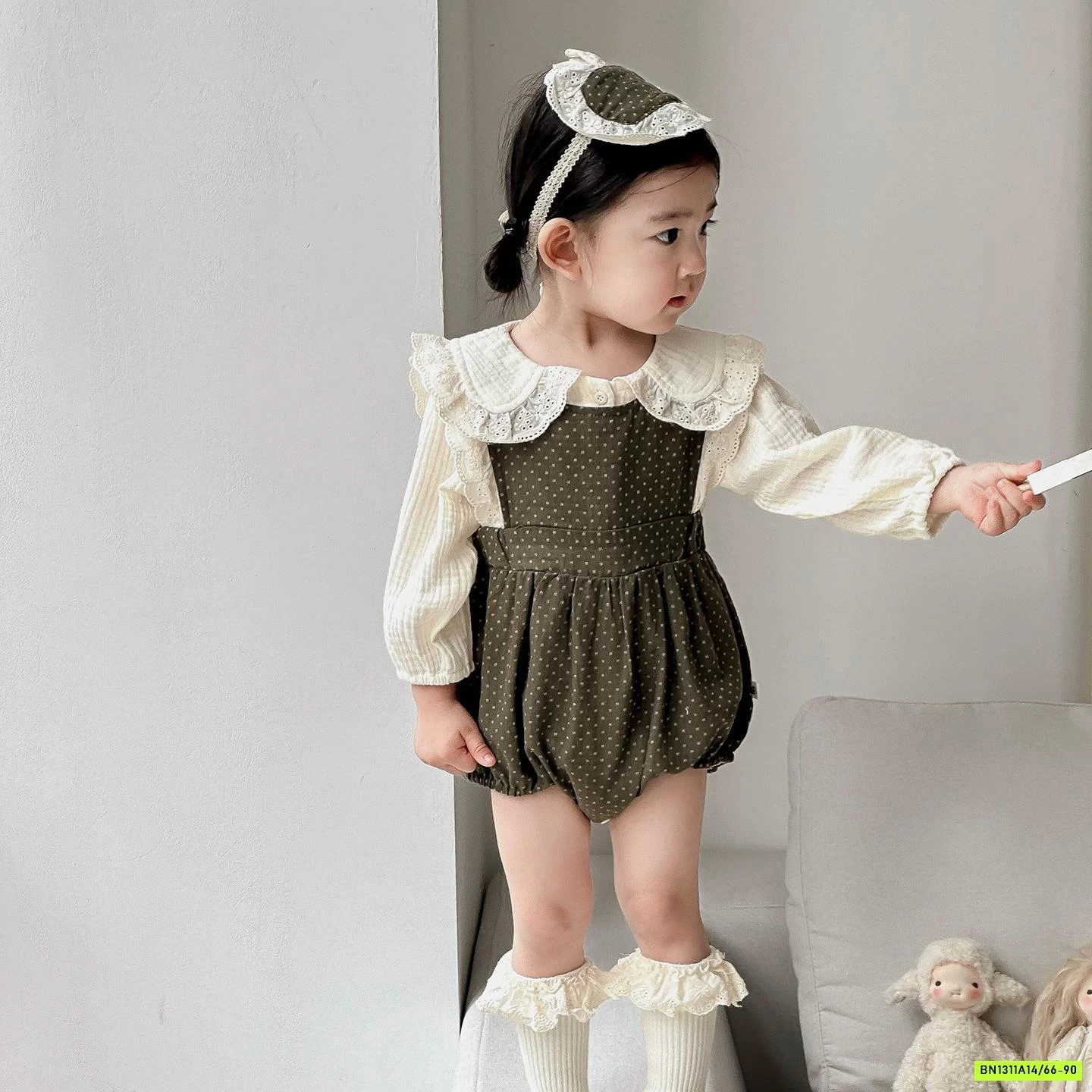 SÉT BODY ĐŨI XANH + SƠ MI CỔ SEN