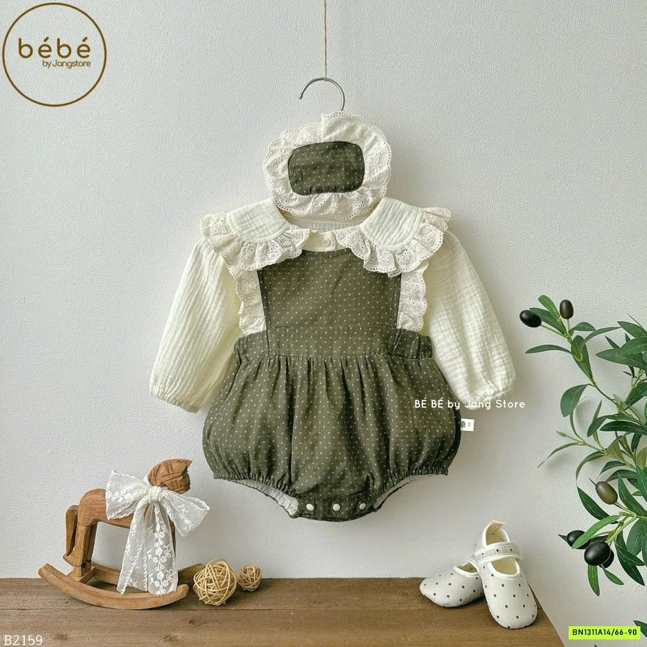 SÉT BODY ĐŨI XANH + SƠ MI CỔ SEN