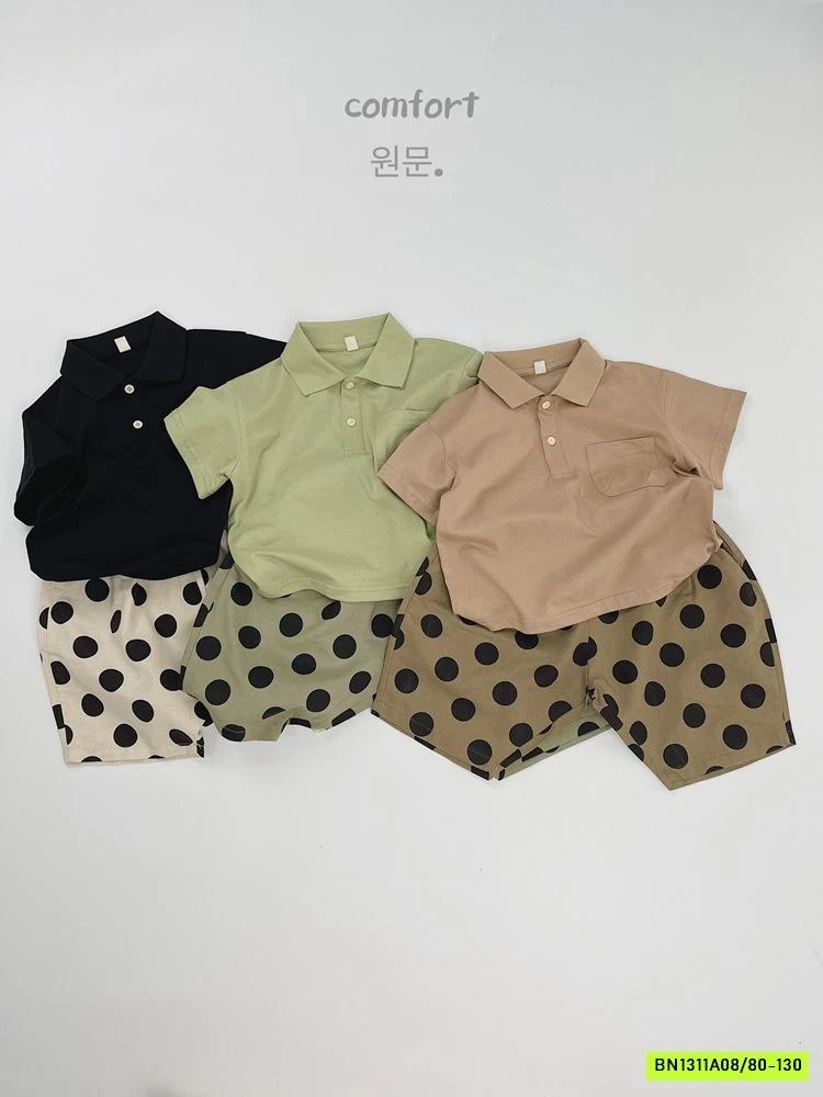 POLO TRƠN MÀU TÚI NGỰC GIKVKING