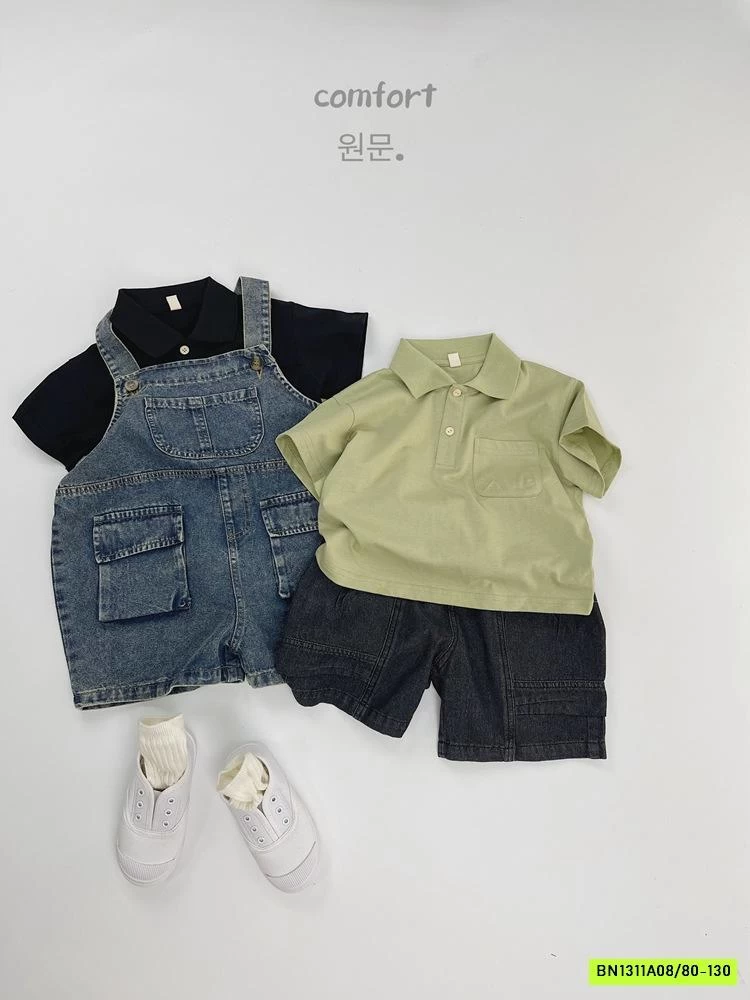 POLO TRƠN MÀU TÚI NGỰC GIKVKING