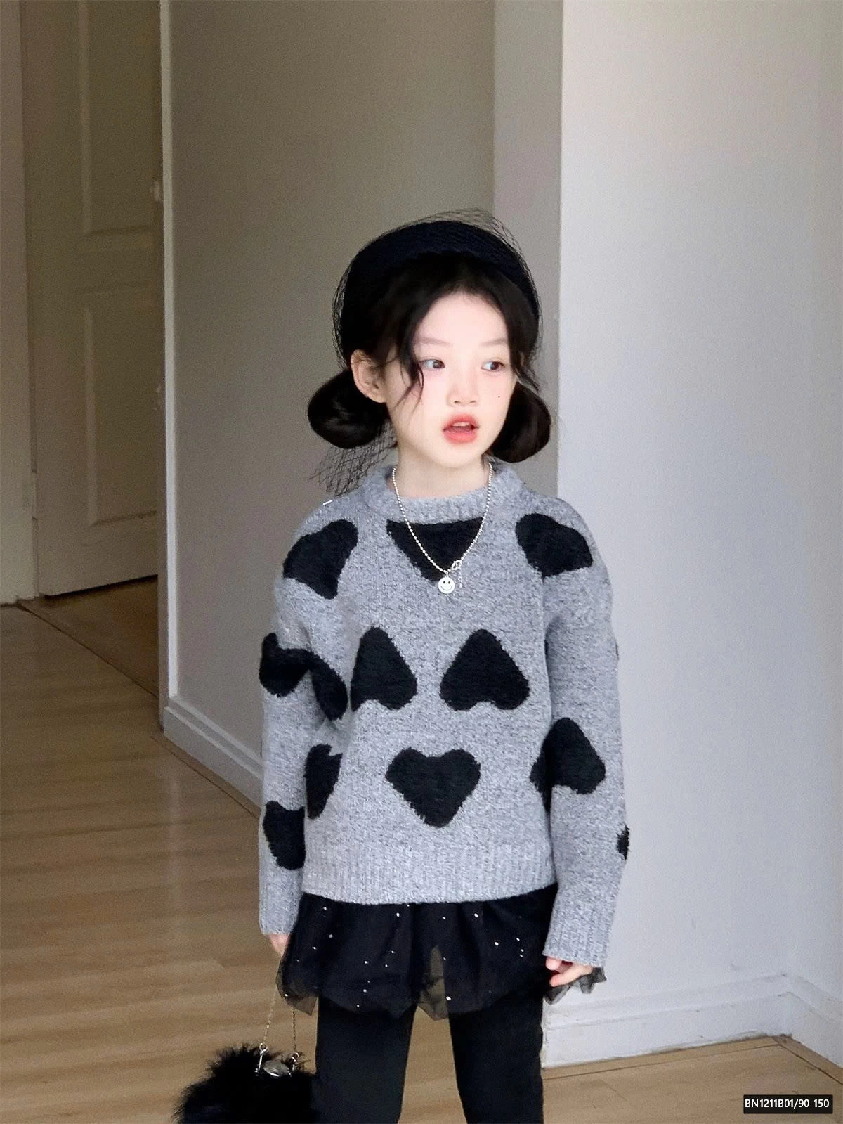 SÉT ÁO LEN TRÁI TIM MIX QUẦN LEG TUTU