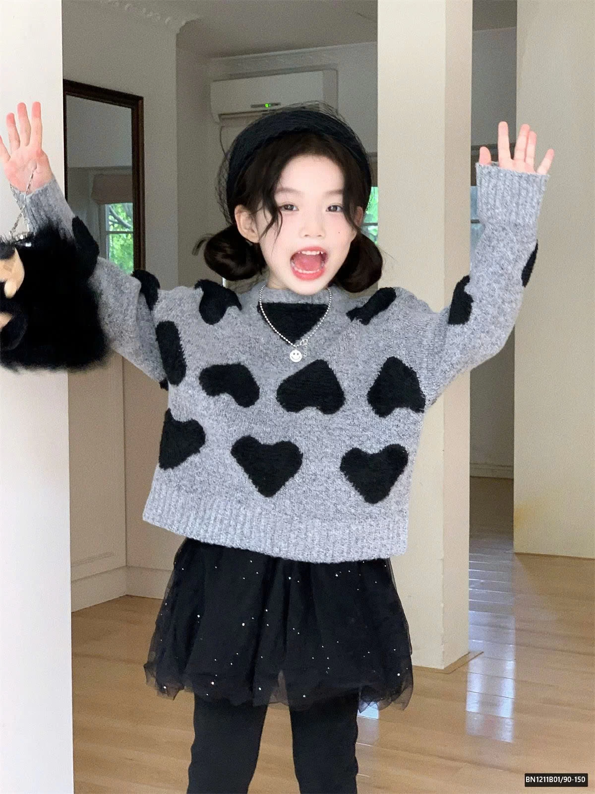 SÉT ÁO LEN TRÁI TIM MIX QUẦN LEG TUTU