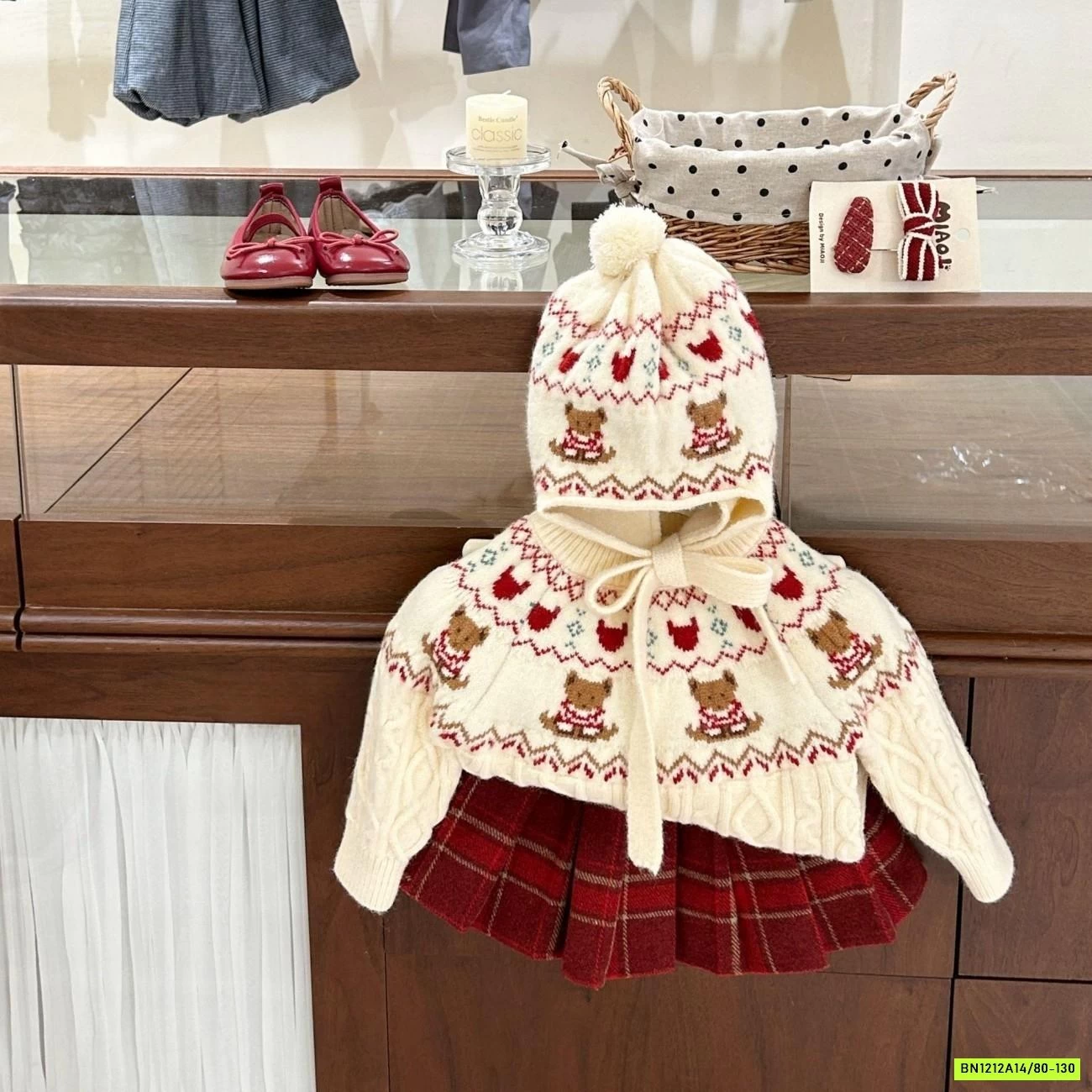 SÉT ÁO LEN GẤU MIX CV ĐỎ NINGLI