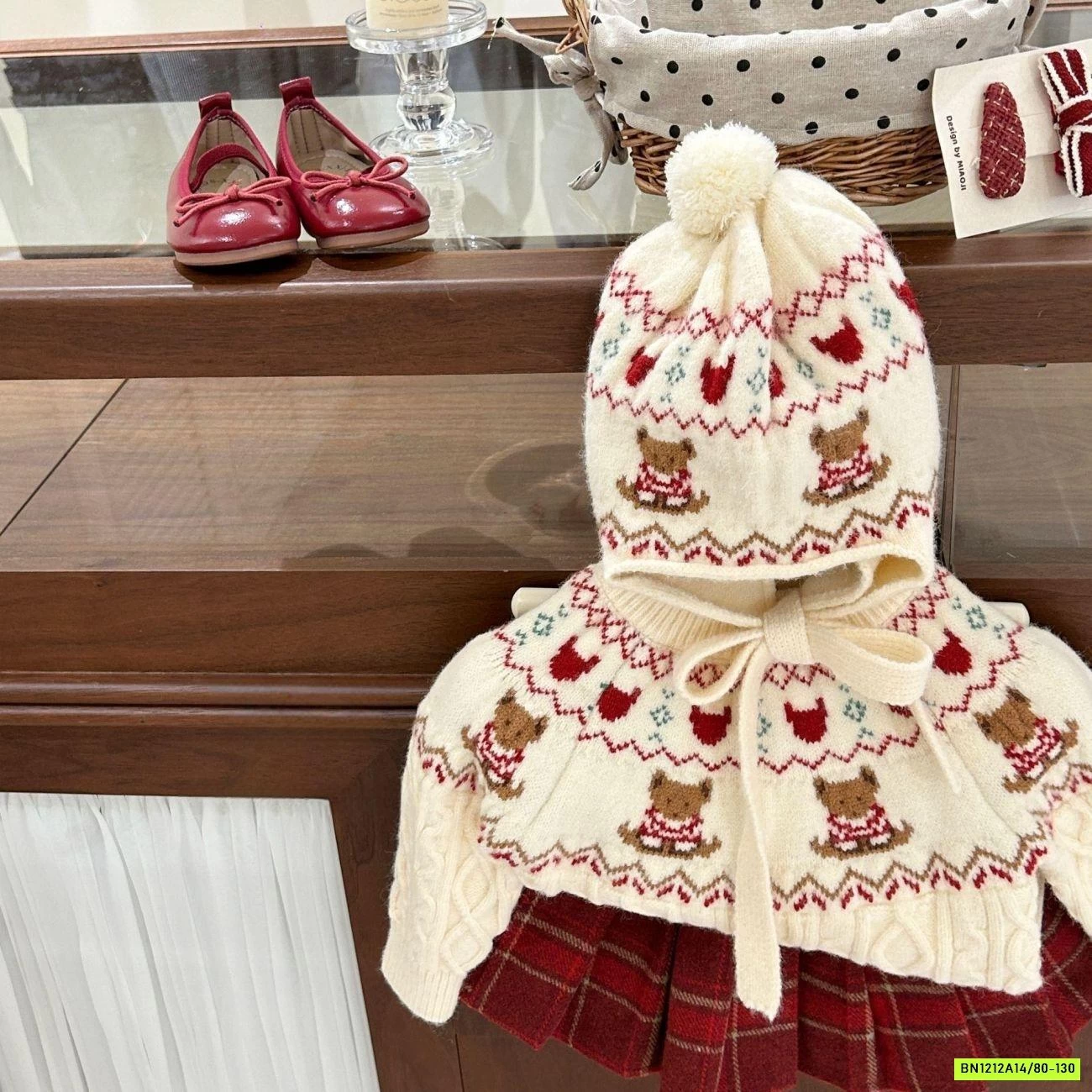 SÉT ÁO LEN GẤU MIX CV ĐỎ NINGLI