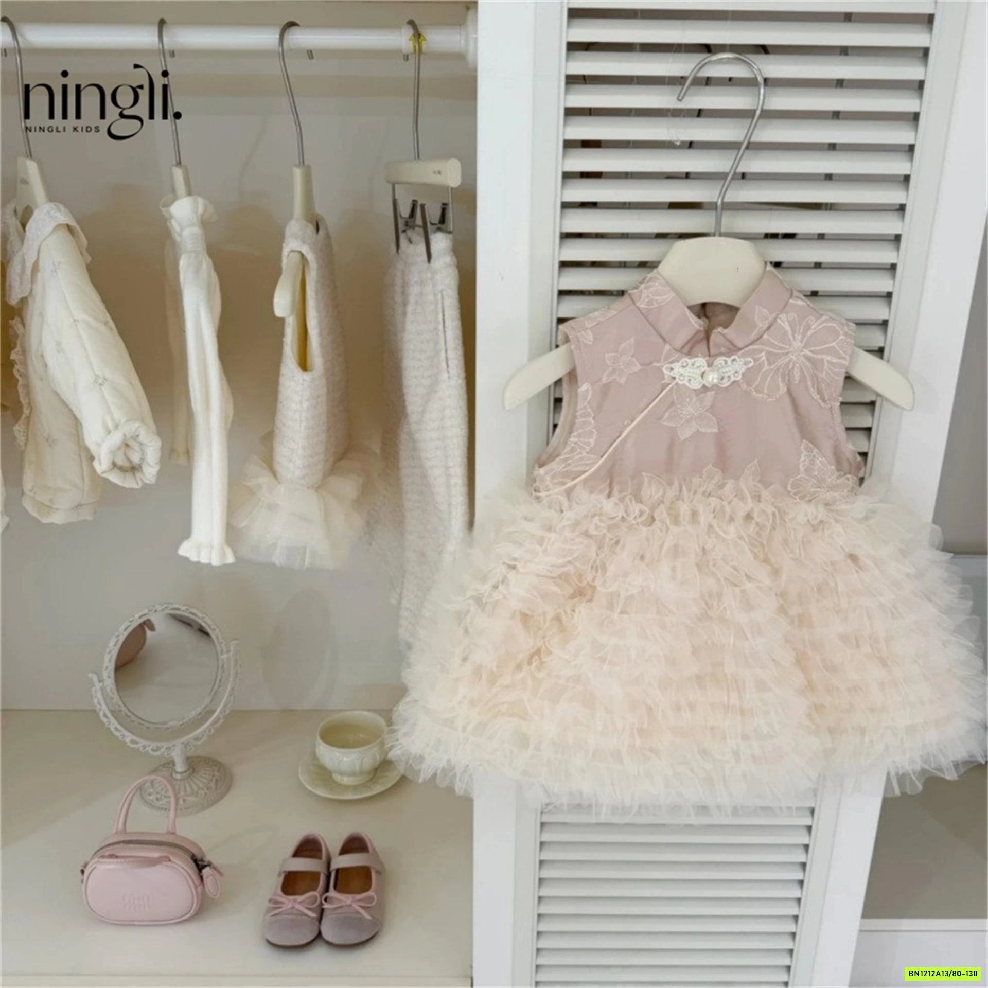 ĐẦM CỔ TRANG TUTU HỒNG NINGLI