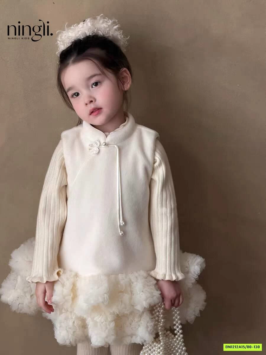 SÉT ĐẦM NHUNG VIỀN BÈO NINGLI