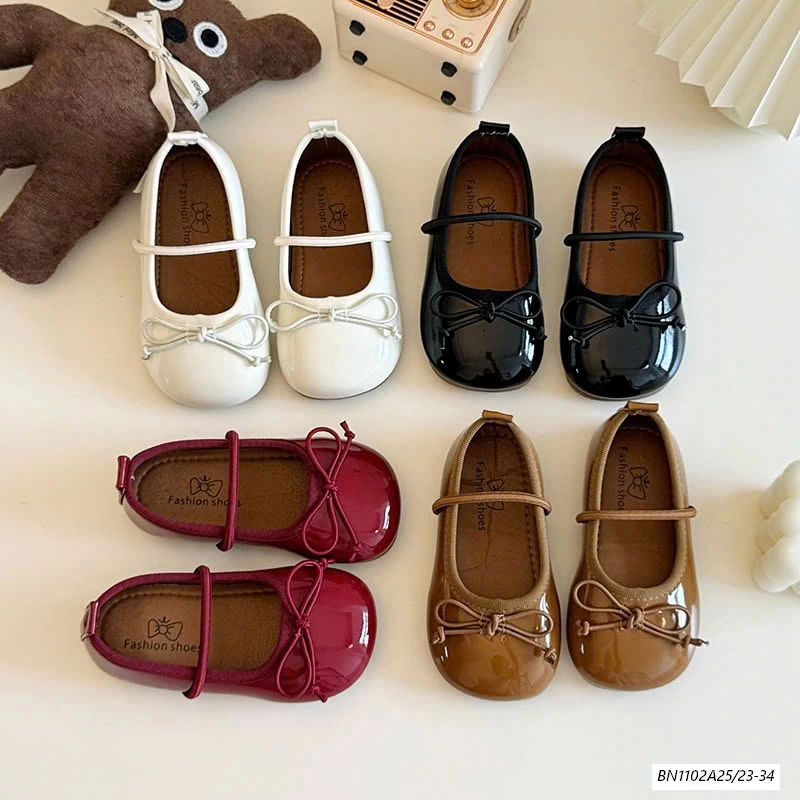 GIÀY BÚP BÊ BÓNG GẮN NƠ