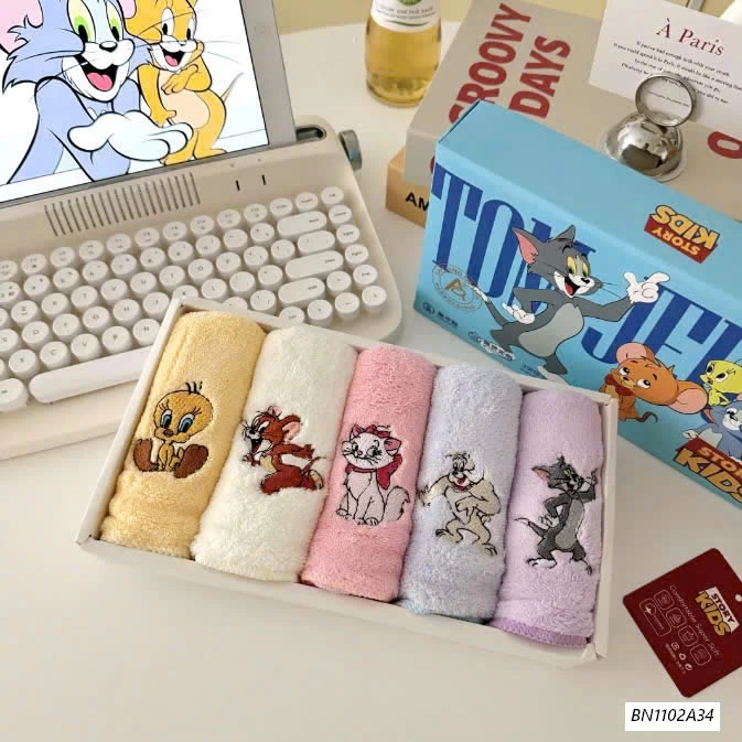 SÉT 5 KHĂN MẶT SIÊU MỀM CHO BÉ