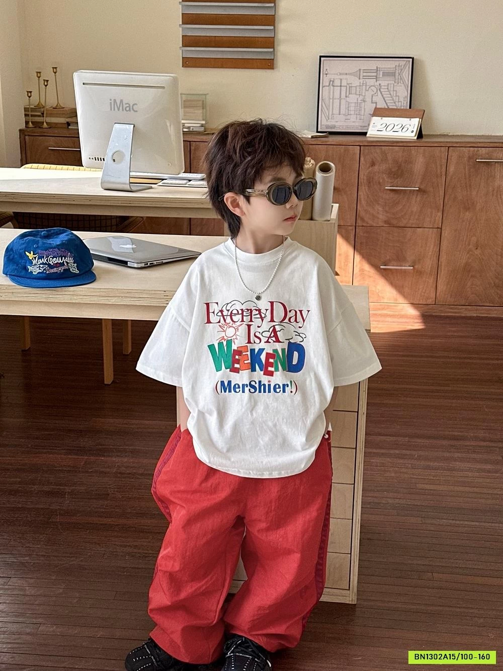 ÁO THUN CHỮ MIX QUẦN SUÔNG ĐỎ AFTE