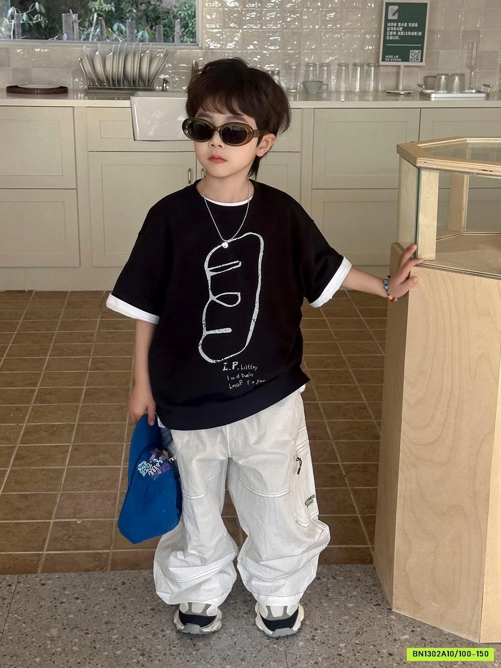 ÁO ĐEN MIX QUẦN SUÔNG TÚI HỘP AFTE