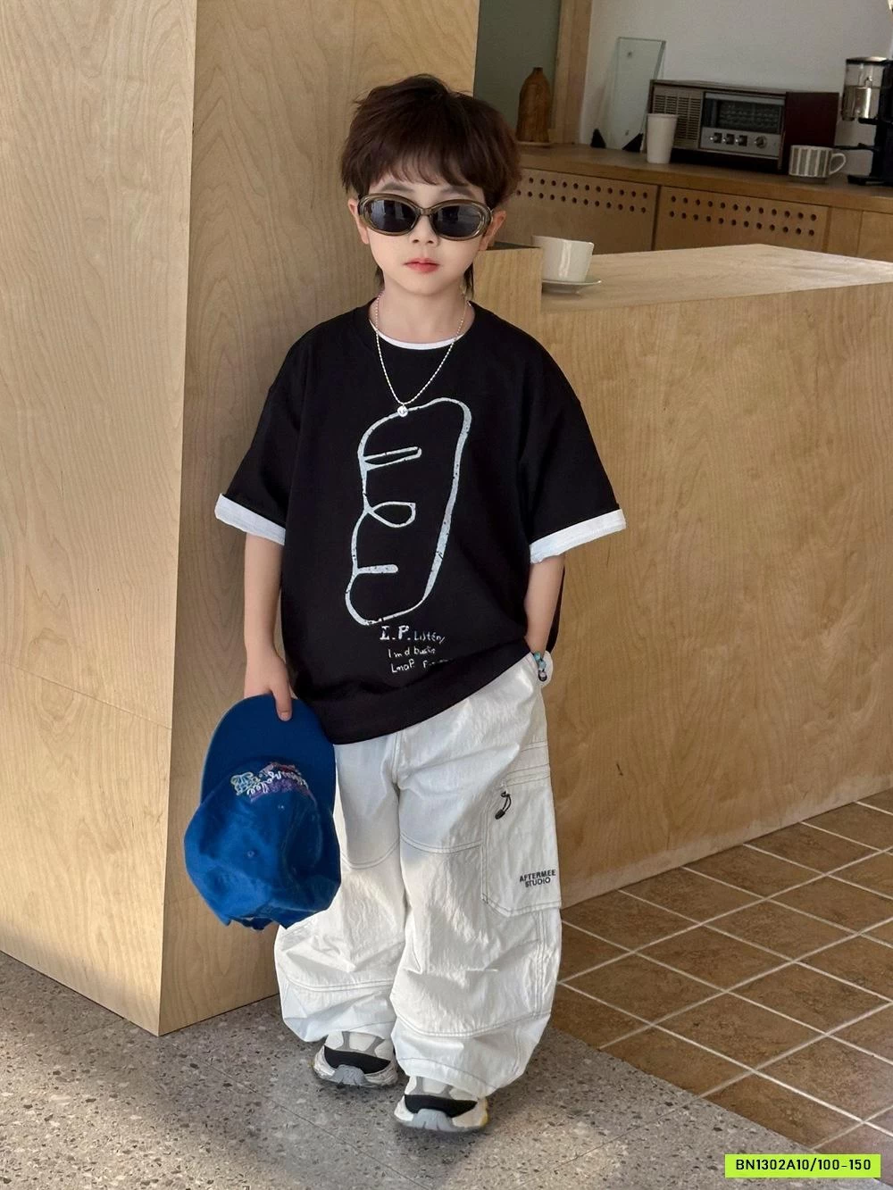 ÁO ĐEN MIX QUẦN SUÔNG TÚI HỘP AFTE