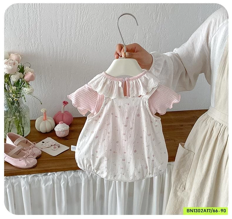 SÉT YẾM HOA NHÍ ÁO THUN HỒNG