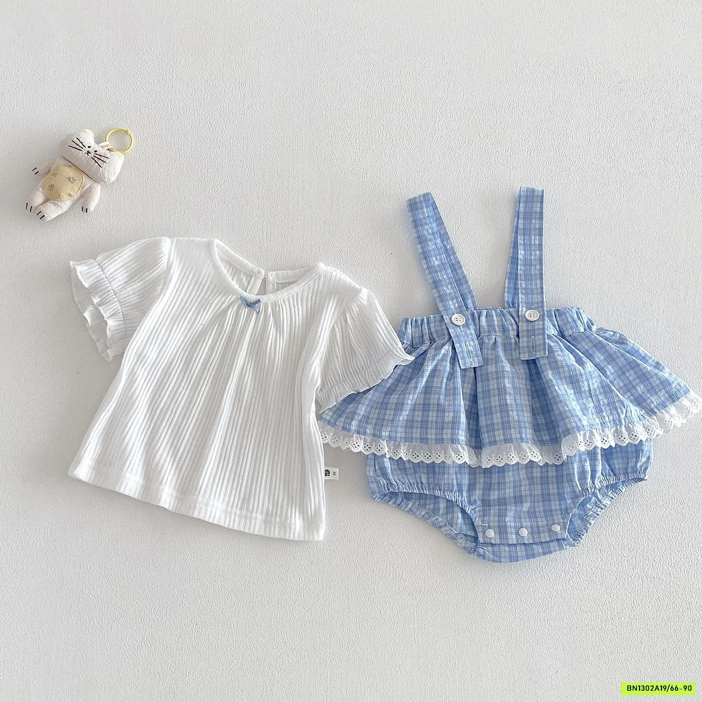 SÉT VÁY YẾM CARO XANH SZ NHÍ